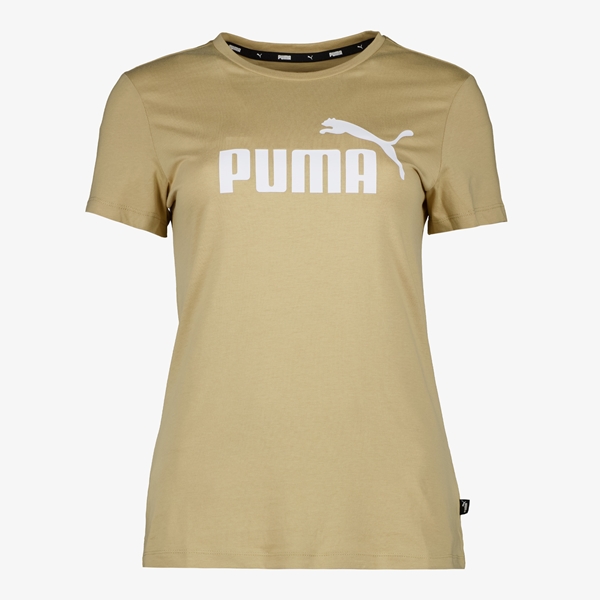 Puma Essentials Big Logo dames sport T-shirt beige 1
