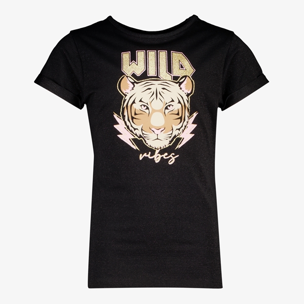 TwoDay meisjes T-shirt met tijgerkop 1
