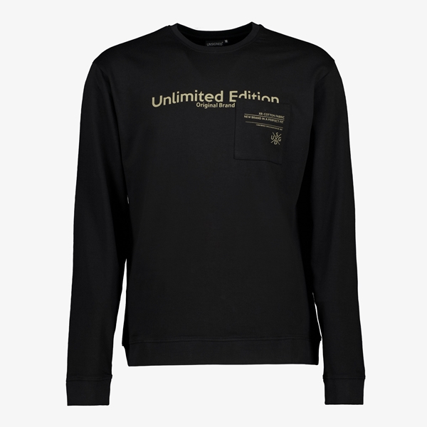 Unsigned heren sweater zwart 1