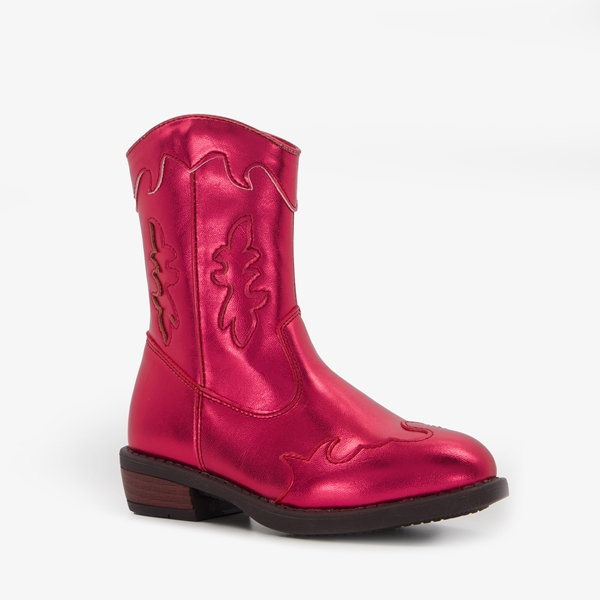 Blue Box meisjes western boots roze metallic 1