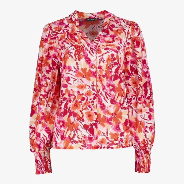 TwoDay dames blouse met bloemenprint roze 1