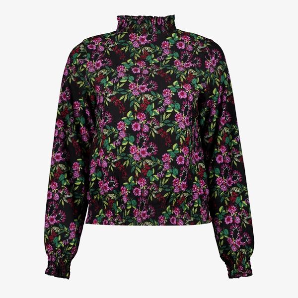 TwoDay dames blouse met bloemenprint en hoge kraag 1