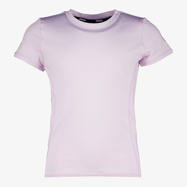 Osaga Dry meisjes hardloop T-shirt lichtroze 1