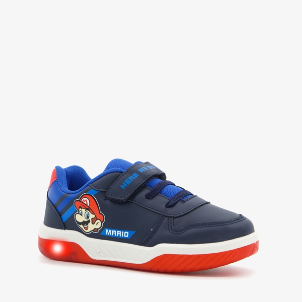 Mario kinder sneakers met lichtjes blauw 1