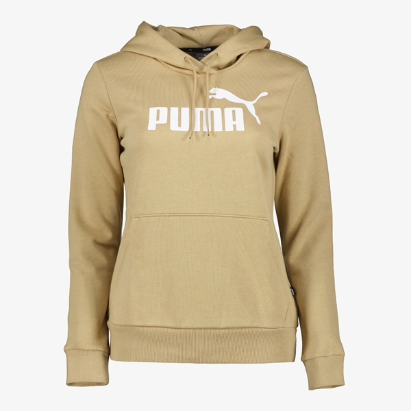 Puma Essentials Logo dames hoodie beige 1
