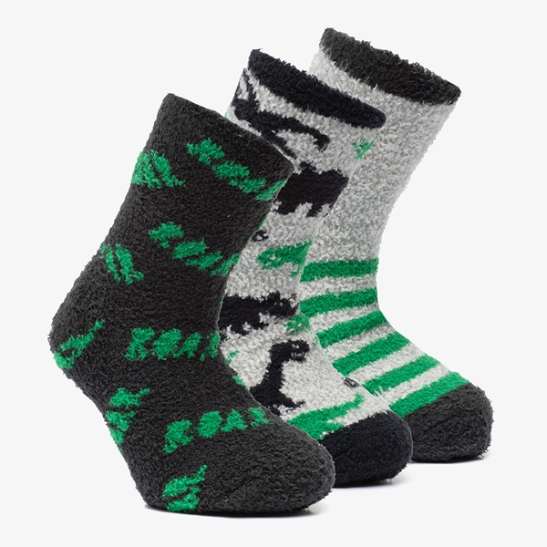 3 paar kinder softy sokken met dino print 1