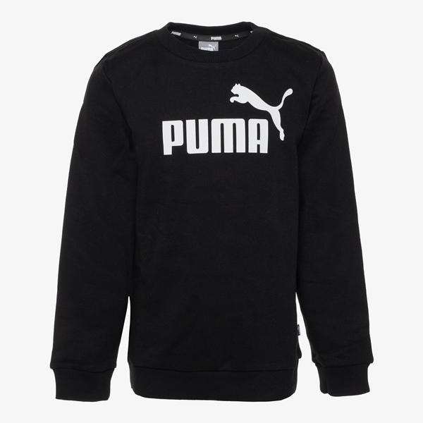 Puma Ess Big Logo Crew kinder sweater zwart 1