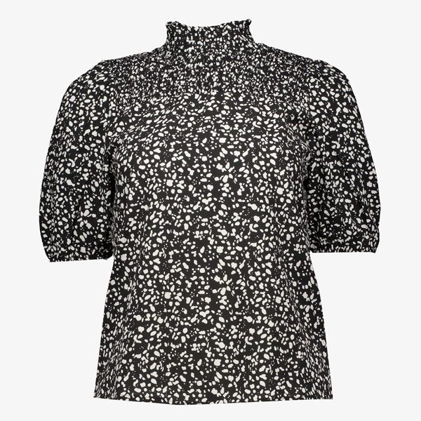 TwoDay dames blouse zwart met witte print 1
