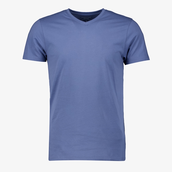 Unsigned heren T-shirt blauw V-hals 1