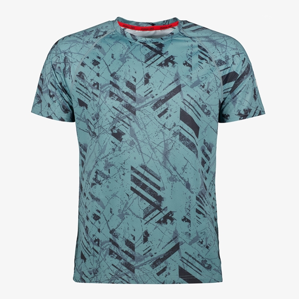 Osaga Dry heren hardloop T-shirt blauw met print 1