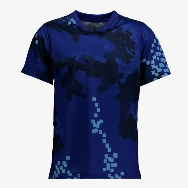 Dutchy Dry kinder voetbal T-shirt blauw met print 1