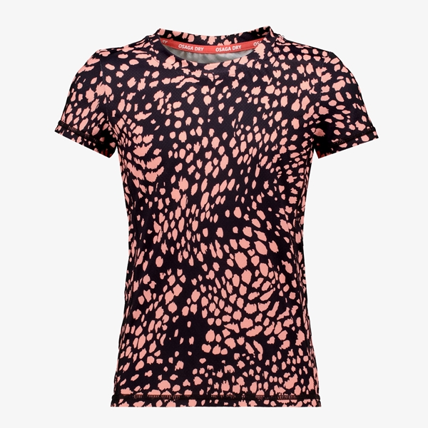 Osaga Dry sport meisjes T-shirt met roze print 1