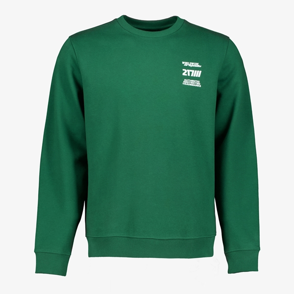 Unsigned heren sweater met opdruk groen 1