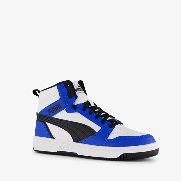 Puma Rebound V6 Mid kinder sneakers blauw/wit 1
