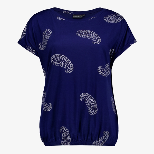 TwoDay dames T-shirt blauw met paisley print 1