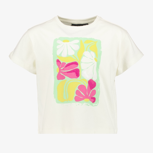 TwoDay meisjes T-shirt met geborduurde bloemen 1