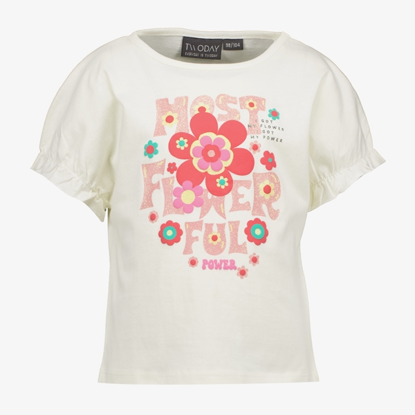 TwoDay meisjes T-shirt met bloemen en glitters 1