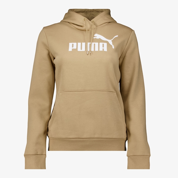 Puma Essentials Logo dames hoodie beige 1