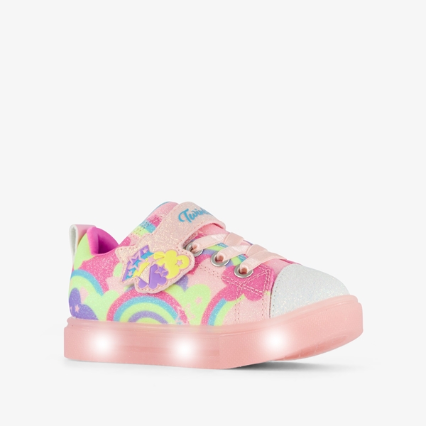Skechers meisjes sneakers roze met lichtjes 1
