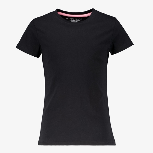 TwoDay basic meisjes T-shirts zwart 1