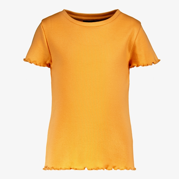 TwoDay basic meisjes rib T-shirt oranje 1