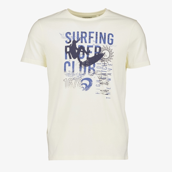 Unsigned heren T-shirt wit met surfer 1