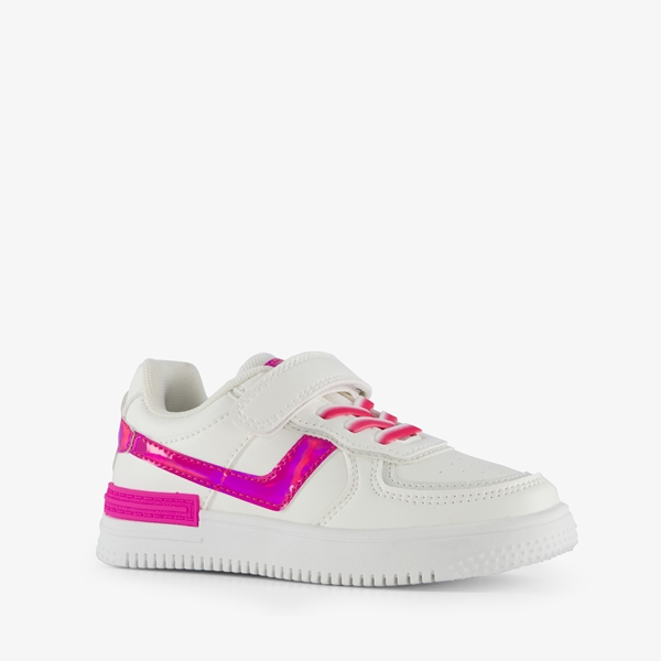Blue Box meisjes sneakers wit met roze details 1