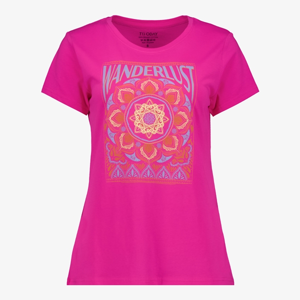 TwoDay dames T-shirt fuchsia roze 1