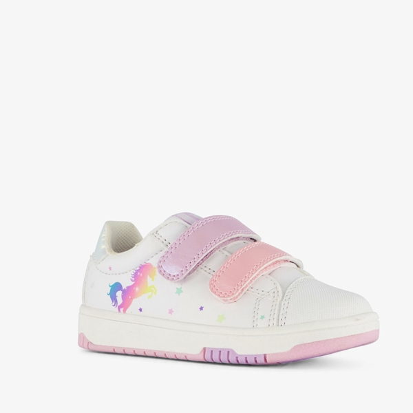 Blue Box meisjes sneakers met unicorns wit roze 1