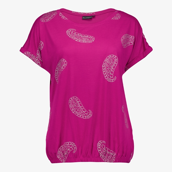 TwoDay dames T-shirt paars met paisley print 1