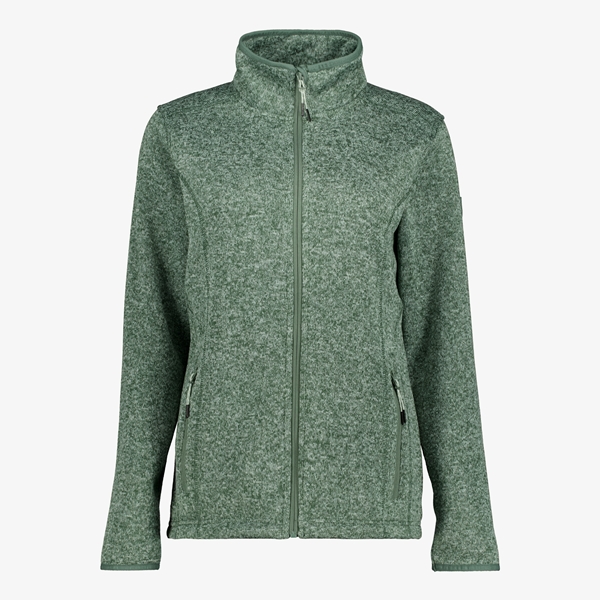 Kjelvik dames outfoor fleece vest groen 1