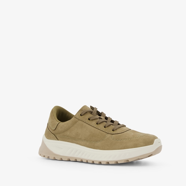 Hush Puppies suede dames sneakers taupe 1