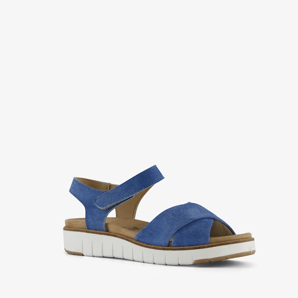 Hush Puppies leren dames sandalen blauw 1