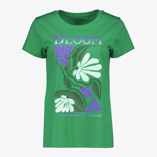TwoDay dames T-shirt met print groen 1
