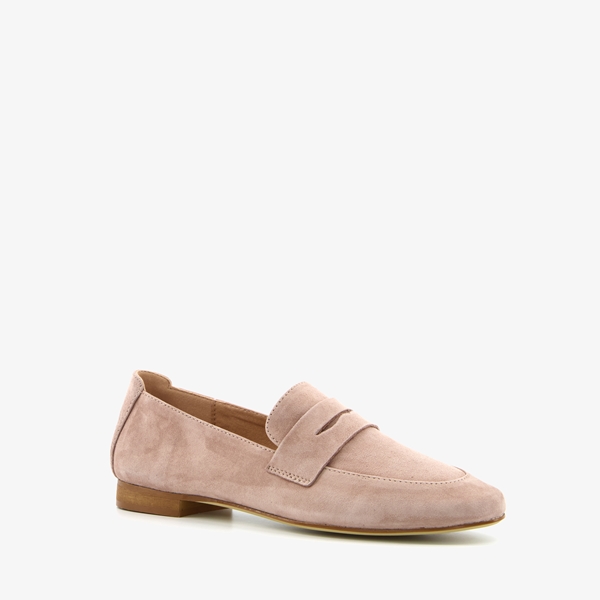 Hush Puppies suede dames loafers beige 1
