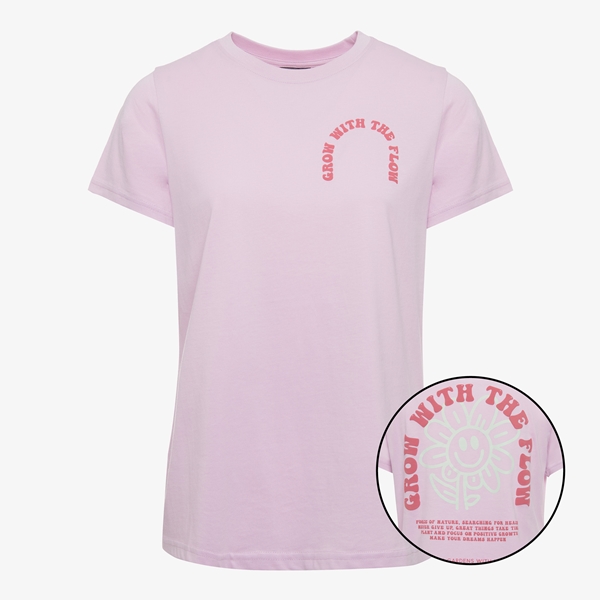 TwoDay dames T-shirt met backprint lila 1