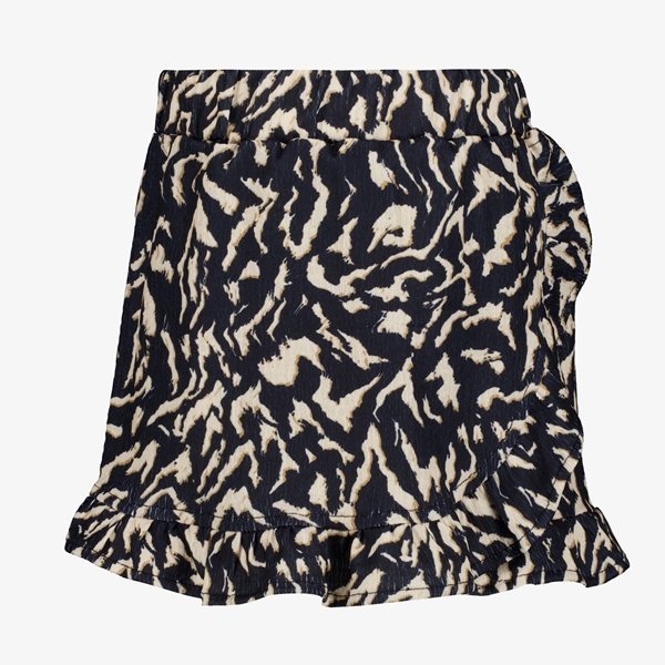 TwoDay mesjes skort met print zwart beige 1