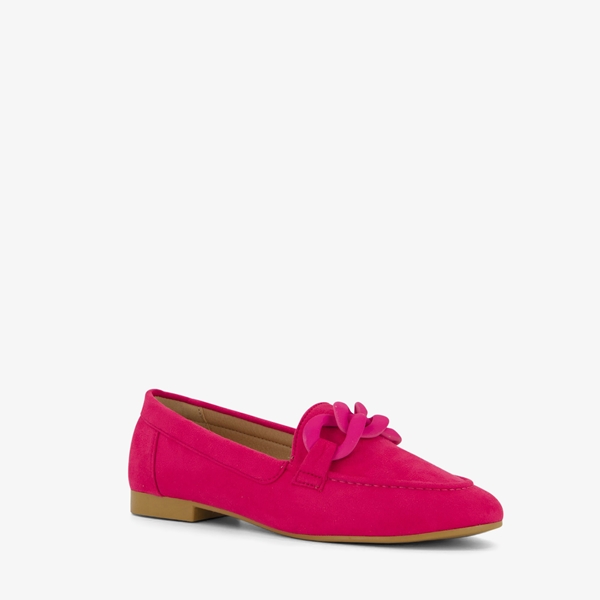 Nova dames loafers fuchsia roze 1