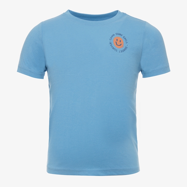 TwoDay jongens T-shirt met smiley blauw 1