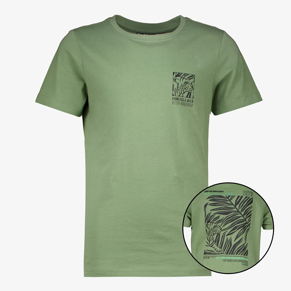 TwoDay jongens T-shirt met backprint groen 1
