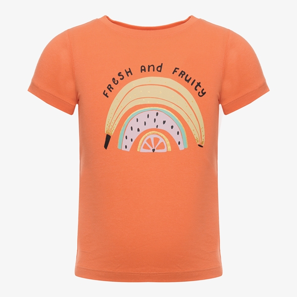 TwoDay meisjes T-shirt met fruit oranje 1