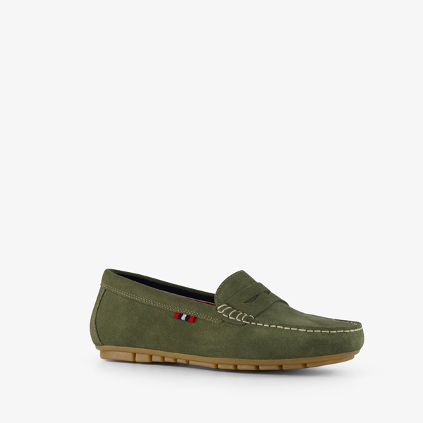 Hush Puppies leren dames mocassins groen 1