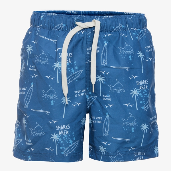 Osaga jongens zwemshort haaien print blauw 1