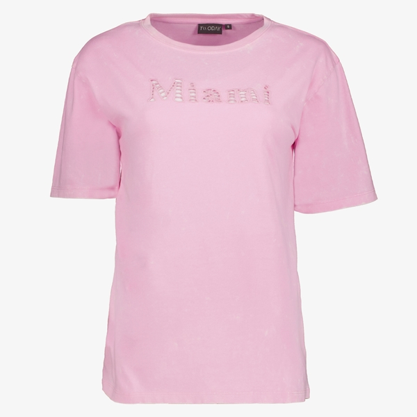 TwoDay dames acid wash T-shirt Miami roze 1