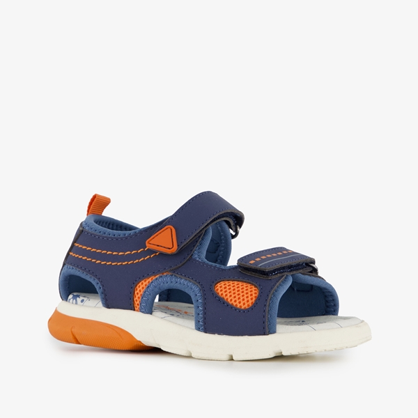 Blue Box jongens sandalen blauw oranje 1