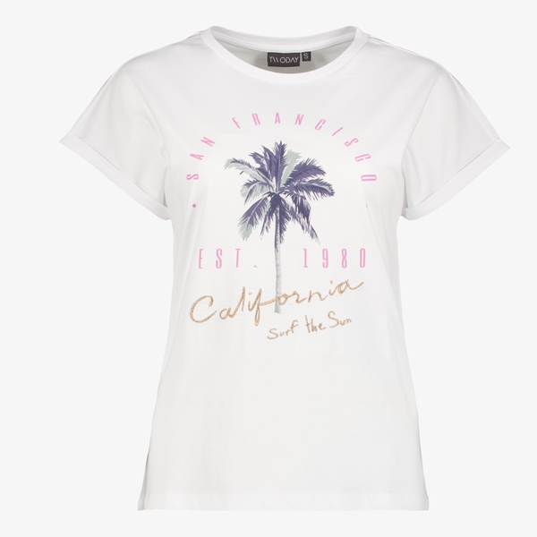 TwoDay dames T-shirt met palmboom wit 1