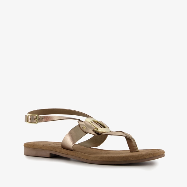 Harper leren dames sandalen goud 1