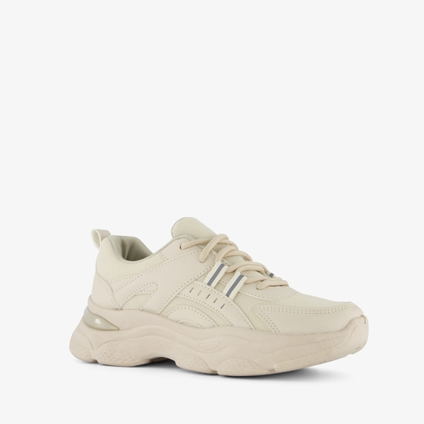 Blue Box dames dad sneakers beige 1