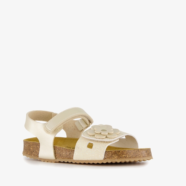 Hush Puppies meisjes bio sandalen met bloem goud 1