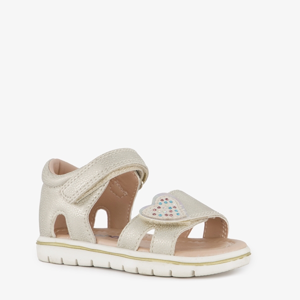 Blue Box meisjes sandalen met hartjes goud 1